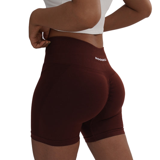 Butt-lifting Gym Shorts-Sangria