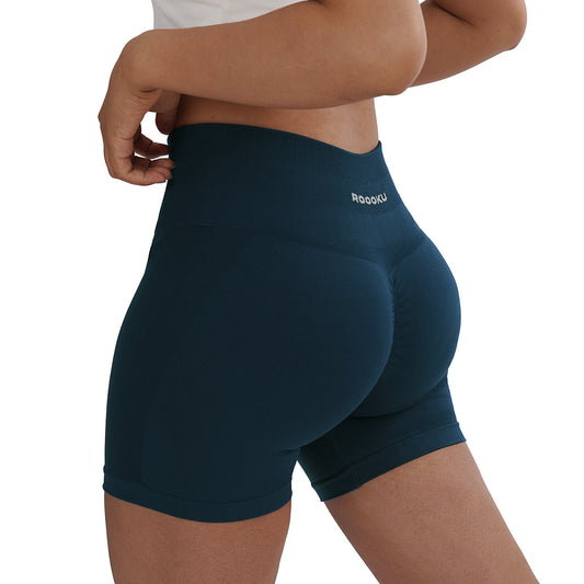 Butt-lifting Gym Shorts-Whale Blue